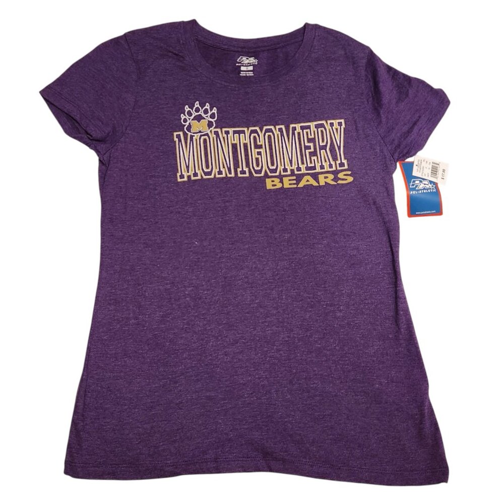 Montgomery High School Bears Purple Sports Tee Shirt Size Small
